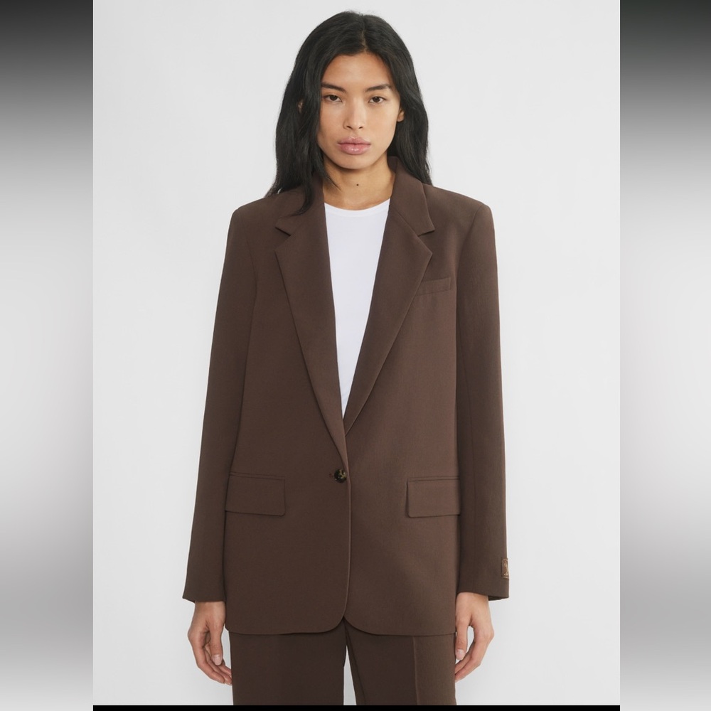 Aritzia Wilfred New Generation Blazer - Rich Mocha Brown